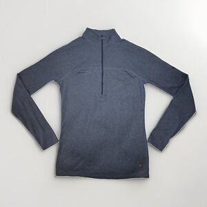 Mammut Men's Gray 1/4 Zip Pullover Lightweight Outdoor Hiking Sweater M